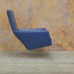 Zganieuw! Blauwe Leren Label Don Fauteuil + Evt Hocker! thumbnail 6