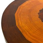 Art Deco Eiken Bijzettafel Ingelegd Blad Design Coromandel thumbnail 22