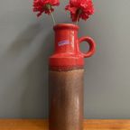 Scheurich Vase Model 401-28 In Red And Brown Wgp thumbnail 2
