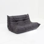 Togo Ligne Roset Sofa Brown Leather By Michel Ducaroy For Ligne Roset thumbnail 9