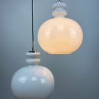 Large White Glass Pendant Light Xl By Peill And Putzler thumbnail 11