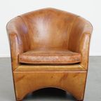 Geweldige, Unieke Vintage Schapenleren Design Fauteuil Van Bart van Bekhoven thumbnail 9