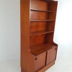 Vintage Deense Buffetkast |Wandmeubel Teak Fineer Boekenkast thumbnail 8