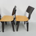 Set Van 4 Pastoe Berkenserie Br 02 Stoelen, Cees Braakman thumbnail 15