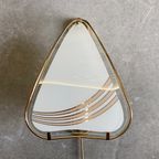 Vintage Hollywood Regency Glas & Messing Wandlamp thumbnail 3