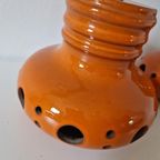 * 2 Herda Hanglampen Oranje Keramieke Hanglamp Oranje Lamp thumbnail 6