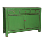 Chinees Dressoir In Groen Lak thumbnail 4