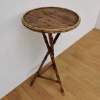 Vintage Mid Century Bamboe Bijzettafeltje Plantentafeltje Tafeltje 418 thumbnail 16