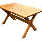 Vintage Dining Table Pinewood 1960 Minimalist Eettafel thumbnail 2