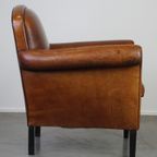 Vintage Schapenleren Armchair/ Design Fauteuil Met Een Mooie Look En Goed Comfort thumbnail 4