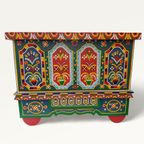 Folk Art Wedding Chest, Hand Painted, Central/Eastern Europe thumbnail 3