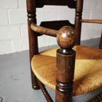 Pair Of Oak Armchairs By Charles Dudouyt thumbnail 3