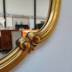 Vintage Goudkleurige Rococo Deknudt Kuifspiegel Spiegel Schouwspiegel 104 thumbnail 5