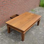 Salontafel Rechthoekig Massief Eiken Donker thumbnail 6