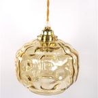 Vintage Glazen Lampenkap Bubbels Getint thumbnail 5