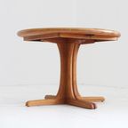 Vintage Deense Ronde Uitschuifbare Eettafel Tafel Massief Teak thumbnail 3