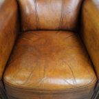 Mooie Statige Fauteuil/ Armchair Gemaakt Van Schapenleer Met Een Correcte Zitcomfort thumbnail 12