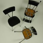 4 X Vintage Stoelen In Skai Leer, Jaren 60 - 80 thumbnail 5