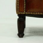 Patinated Sheep Leather Armchair 1950s thumbnail 8