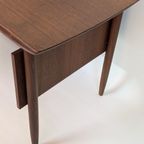 Iconisch Mid-century Teak Bureau – Tijseling Voor Hulmefa – Jaren ’50 – Cowhorn / Design Bureau / Retro Meubel thumbnail 5