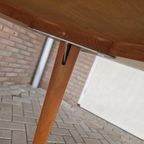 Vintage Ronde Tafel Teakhouten Tafel thumbnail 3