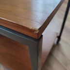 Vintage Bijzet Tafel Trolley Op Wielen Tafeltje Audio Tv thumbnail 4