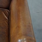 Charmante Schapenleren Oorfauteuil Met Een Mooi Patina En Een Goed Zitcomfort thumbnail 9