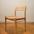 Vintage Set Van 4 Stoelen Van N.o. Møller Model 75 Uit 1970 thumbnail 9