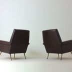 Two Modernist Italian Lounge Chairs thumbnail 3