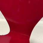 Fritz Hansen Vlinderstoel Arne Jacobsen Vintage Bordeauxrood thumbnail 4