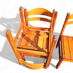 4 X Pine Dining Chair 1970s thumbnail 7