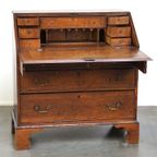 Praktische Antieke Engelse Eikenhouten 18E Eeuwse Secretaire/ Klep Bureau thumbnail 6