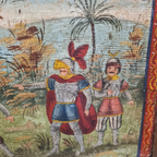 Antiek Siciliaans Beschilderd Wagenschot thumbnail 5
