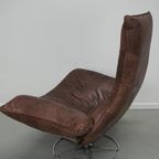Wammes Loungestoel Van Bruin Leer Door Gerard Van Den Berg Voor Montis, Jaren 70 thumbnail 3