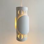 Mid Century Cilinder Hanglamp Met Cirkels, Doria?, Vintage Lamp thumbnail 8