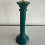 Vintage Tafellamp Kunststof Groene Voet Goudkleurige Topvitting thumbnail 6