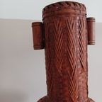Ikebana Hanakago - Vintage Japanse Bamboe Vaas. Handgeweven. Traditionele Ambacht. thumbnail 4