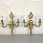 Duo Verguld Bronzen Louis Xvi Wandlampen thumbnail 7