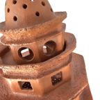 Ceramic / Terracotta / Pagode Lamp 1970's Height 70 Depth 40 Cm thumbnail 7