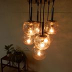 Vintage Lamp Hanglamp Plafondlamp Jaren 70 Bol Glas Doria thumbnail 4