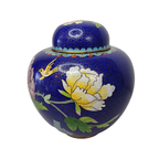 Vintage Blauwe Cloisonné Gemberpot thumbnail 5
