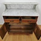 Vintage Frans Dressoir Commode, Ladekast Met Marmer Blad 907 thumbnail 7