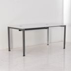 Ahrend 700 Bureau, Lichtgrijs, 160 X 80Cm, 4 Poot Hoogte Instelbaar Onderstel thumbnail 2