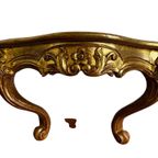 Vintage Gouden Barok Spiegel Met Legger Console Tafeltje thumbnail 7