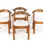 Set 4 Vamdrup Stoelen Eetkamerstoelen Deens Vintage Gestoffeerd thumbnail 18