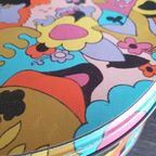Retro Blikken Koektrommel Kleurrijk Psychedelisch Patroon thumbnail 5