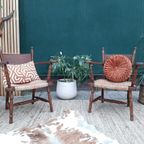 Set Van 2 Brutalistische Fauteuils Vintage Designstoelen 60 thumbnail 5