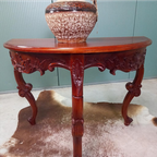 Antieke Halfronde Barok Sidetable thumbnail 3