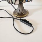 Vintage Glas In Lood Lampje Tiffany Stijl Lamp Schemerlamp thumbnail 11