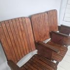 Jaren 30 Art Deco Cinema Bioscoop Stoelen Bankje thumbnail 4